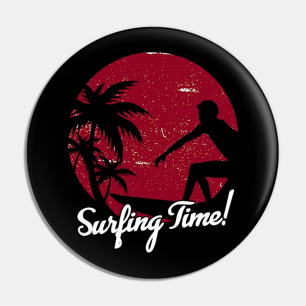 Red Surfer Logo Pin by Dominic Becker