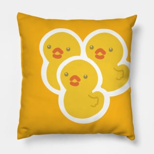 Duckie the cute rubber duck and friends. Pillow