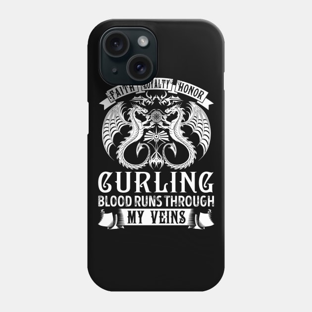 CURLING Phone Case by T-shirt with flowers