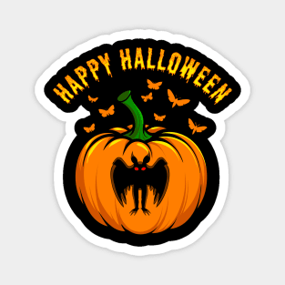 Funny Mothman Pumpkin Happy Halloween Magnet