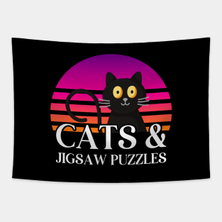 Cats & Jigsaw Puzzles Tapestry