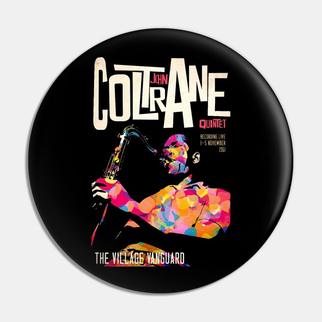 John Coltrane - Vintage Fan Art Pin by C'antTellMeNothing Arts