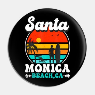 Santa Monica California Beach Summer Vacation Pin