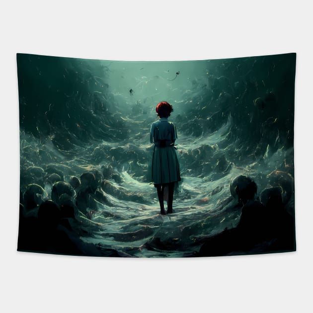 Into The Abyss Tapestry by Happy Woofmas