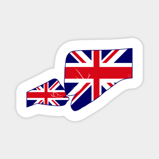 UK Baby Fist Bump Patriot Flag Series Magnet