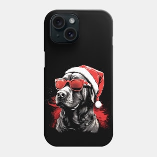 Magical Christmas Labrador in the snow: cute four-legged friend with festive hat Phone Case