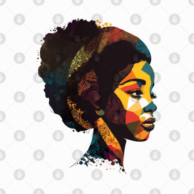 Black Women Power, African American History Geometric Art by SamCreations