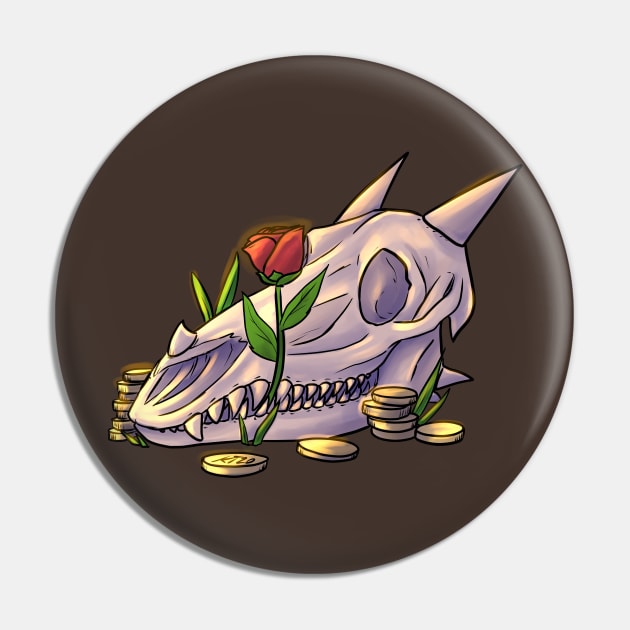 Dragon Skull Pin by Kytri