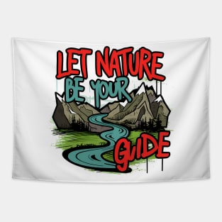 Let Nature Be Your Guide, Nature Graffiti Design Tapestry