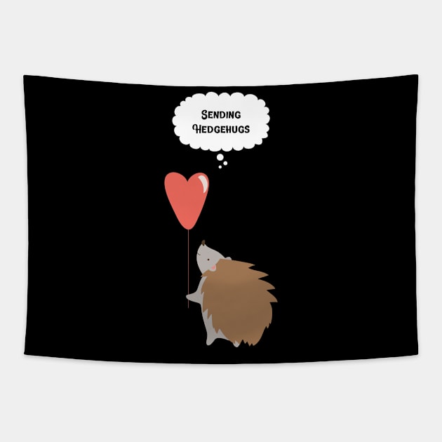 Sending hedgehugs Tapestry by sydorko