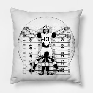 Vitruvian Football Player Pillow