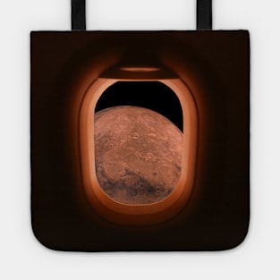 Destination Planet Mars Mission Space Travel Window View Spacecraft Tote