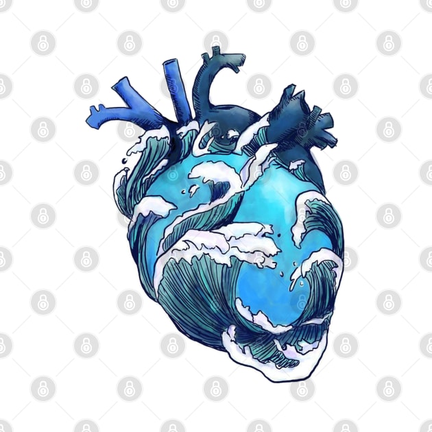 ocean heart by aleajsstuff