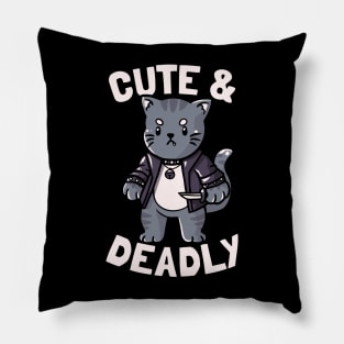 Cute & Deadly Evil Cat Gift Pillow