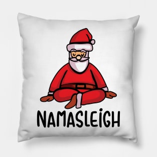 Namasleigh Yoga Funny Christmas Sweater Pillow