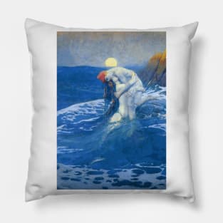 The Mermaid by Howard Pyle Pillow