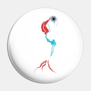 Single Line - Mermaid (White) Pin