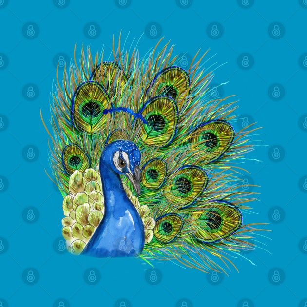 Peacock portrait by Bwiselizzy