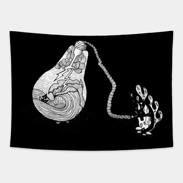 Light Bulb Anchor Tapestry by Art by Rory 