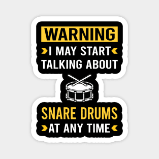 Warning Snare Drum Drums Magnet