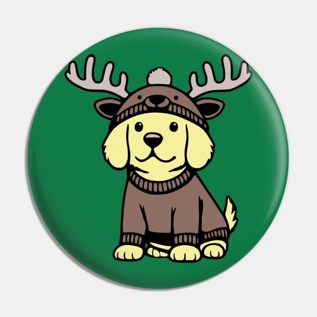 Puppy Reindeer Pin by KayBee Gift Shop