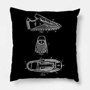 Soccer Shoe Vintage Patent Drawing Pillow