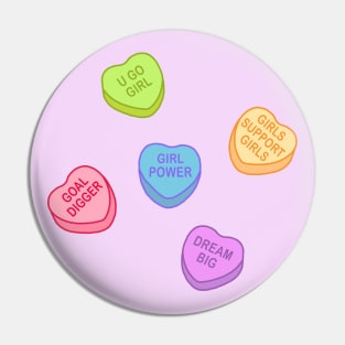Conversation Hearts - Girl Power - Sticker Pack - Valentines Day Pin