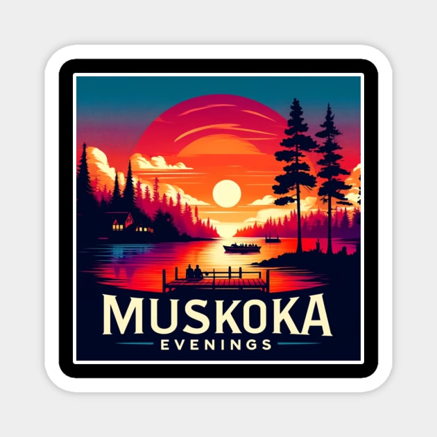 MUSKOKA EVENINGS Magnet by GP SHOP