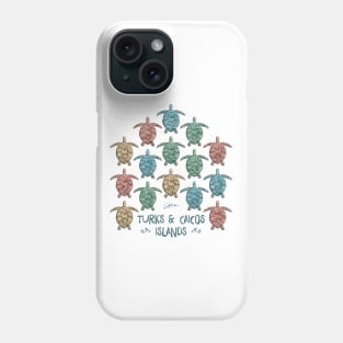 Turks & Caicos Islands Sea Turtle Flotilla (Distressed) Phone Case