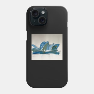 Abstract painting Sydney Opera House, by Geoff Hargraves Phone Case