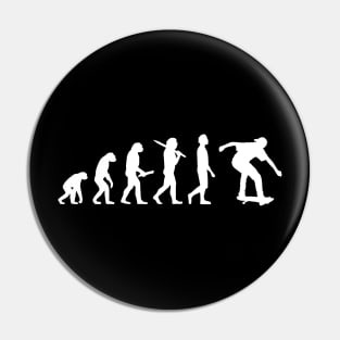 Funny Skating Evolution Gift For Skaters & Skateboarders Pin