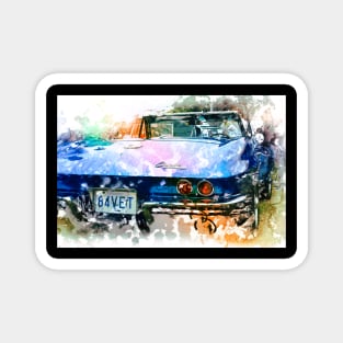 Corvette 1964 - Watercolour Magnet