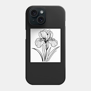 Black And White Iris Design Phone Case