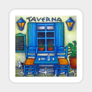 Greek Taverna - Table for Two Magnet