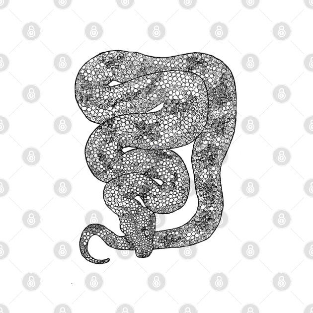 Mosaic Black and White Python by Art of V. Cook