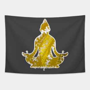 Flutter Buddha (Light Text) Tapestry