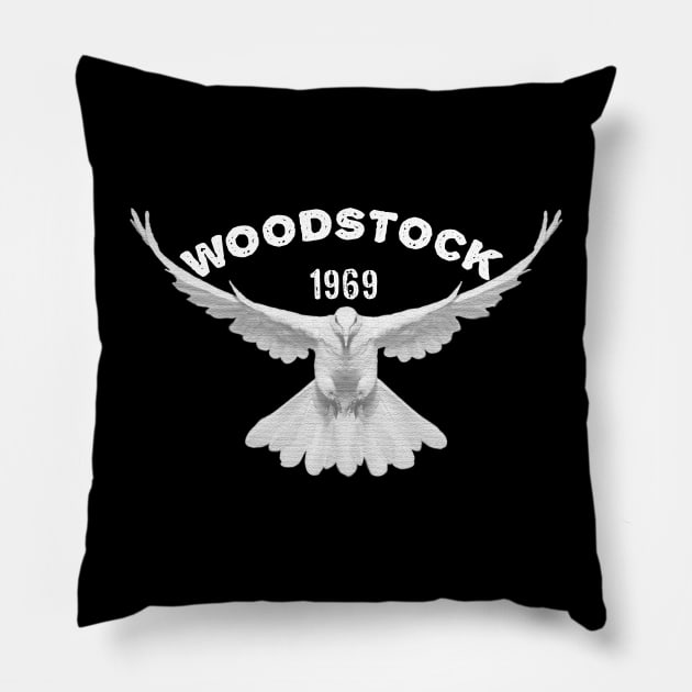 Woodstock peace dove Pillow by emma17