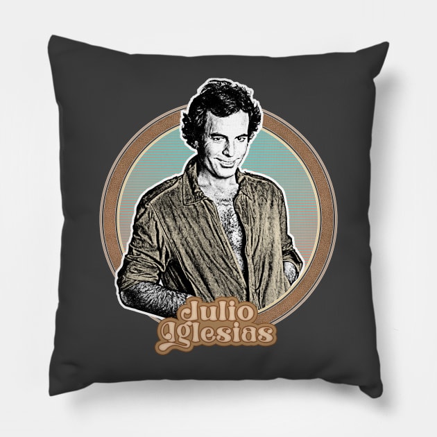 Julio Iglesias // Retro Style Fan Design Pillow by DankFutura