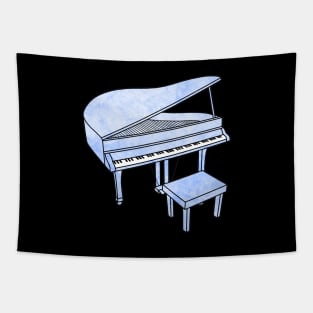 Sky Blue Piano Tapestry