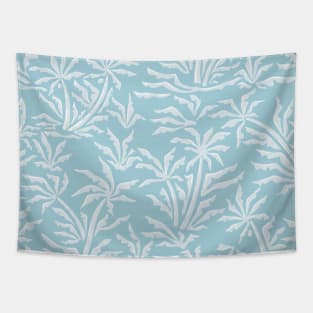 Vintage Tropical Jungle / Sky Blue Shades Tapestry