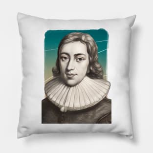 English Poet John Milton illustration Pillow