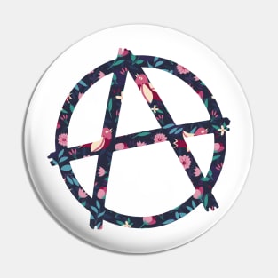 A flower anarchy Pin