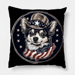 Patriotic Spitz Pillow