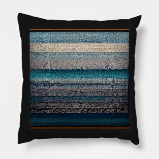 blue striped textured pattern Pillow