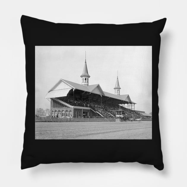 Derby Day at Churchill Downs, 1901. Vintage Photo Pillow by historyphoto