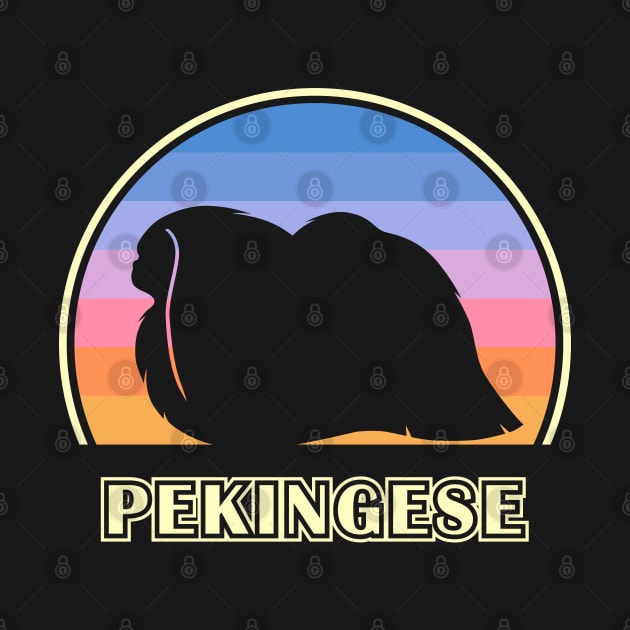 Pekingese Vintage Sunset Dog by millersye