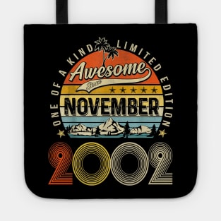 Awesome Since November 2002 Vintage 21st Birthday Tote