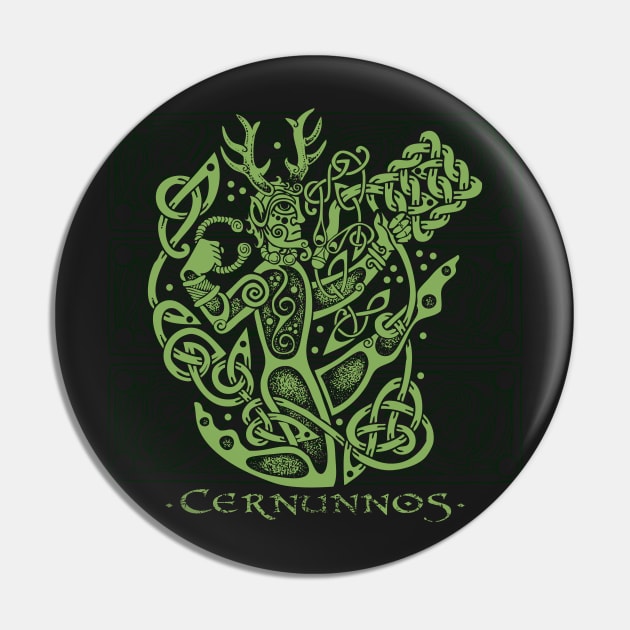 Cernunnos, the Celtic Horned God Pin by celtichammerclub