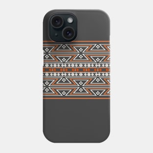 Native American Traditional Ethnic Tribal Geometric Navajo Blanket Motif Pattern Grey Phone Case