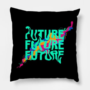 Future Rainbow Design Pillow